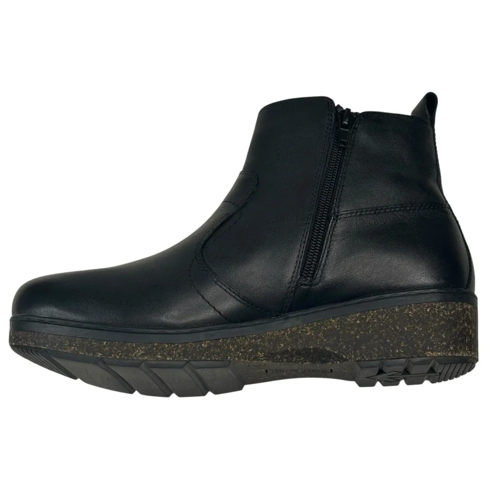 Josef Seibel Darla 02 Black Leather Ankle Boots Womens EU 40 US 9-9.5 New $170